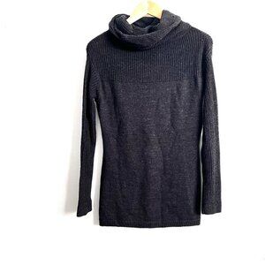 Smartwool 100% Merino Wool Draped Cowl Neck Long Sleeve Fitted Sweater